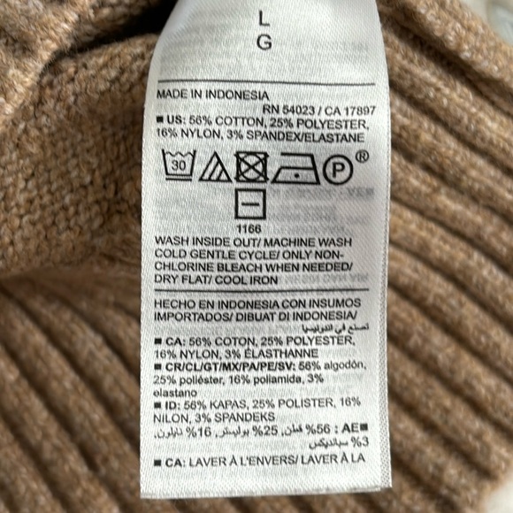 OLD NAVY CREW NECK PULLOVER SWEATER-Tan in Size Large - Picture 3 of 4